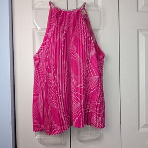 Elie Tahari Fuchsia Patterned Blouse